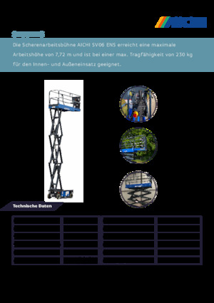 Kołowe podnośniki nożycowe Aichi SV06ENS