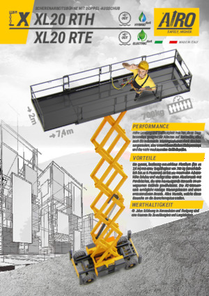 Kołowe podnośniki nożycowe AIRO XL20 RTE