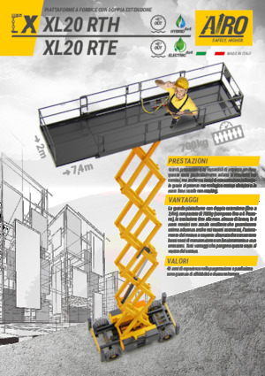 Kołowe podnośniki nożycowe AIRO XL20 RTE
