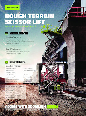 Kołowe podnośniki nożycowe Zoomlion ZS1623RT