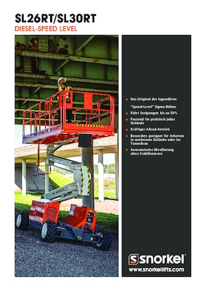 Kołowe podnośniki nożycowe Snorkel SL26RT