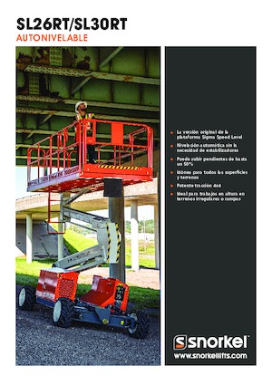 Kołowe podnośniki nożycowe Snorkel SL26RT