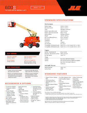 Kołowe teleskopowe platformy robocze JLG 600S