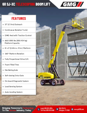 Kołowe teleskopowe platformy robocze GMG 68 SJ-XC 