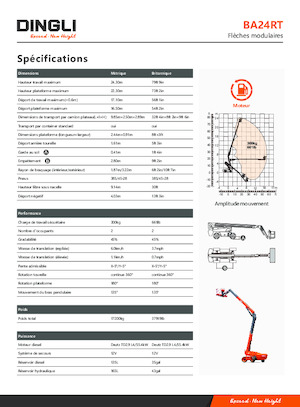 Kołowe teleskopowe platformy robocze Dingli BA24RT