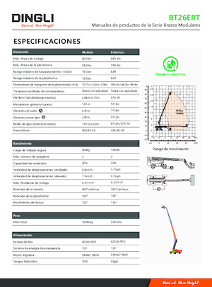Kołowe teleskopowe platformy robocze Dingli BT26ERT