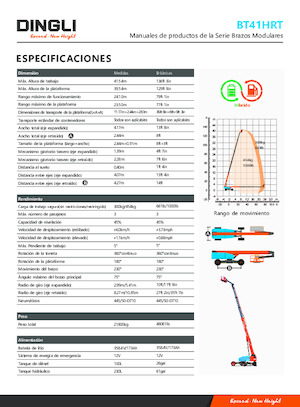 Kołowe teleskopowe platformy robocze Dingli BT41HRT