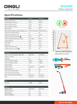 Kołowe teleskopowe platformy robocze Dingli BT41HRT