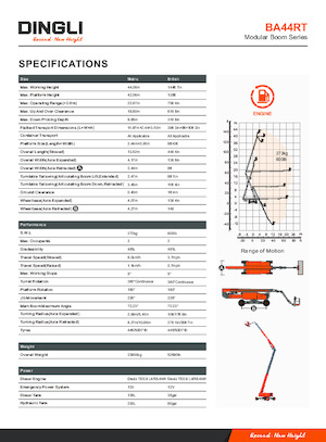 Kołowe teleskopowe platformy robocze Dingli BT44RT