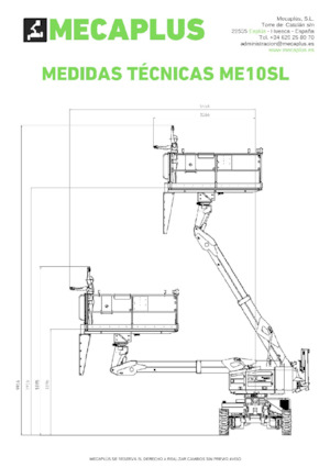 Kołowe teleskopowe platformy robocze Mecaplús ME10SL