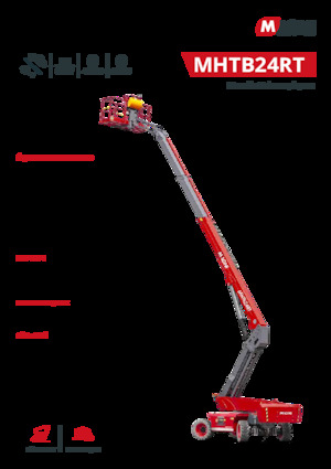 Kołowe teleskopowe platformy robocze MAGNI MHTB24RT