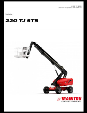 Kołowe teleskopowe platformy robocze Manitou 220 TJ ST5