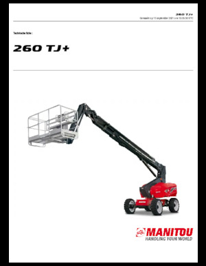 Kołowe teleskopowe platformy robocze Manitou 260 TJ+ ST3A