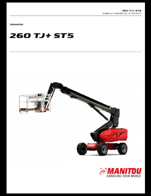 Kołowe teleskopowe platformy robocze Manitou 260 TJ+ ST5