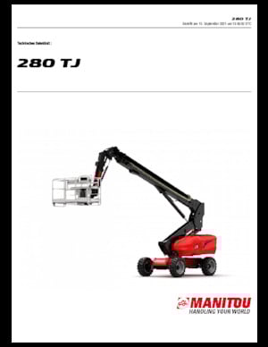 Kołowe teleskopowe platformy robocze Manitou 280 TJ