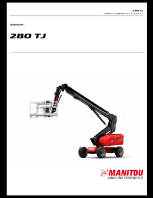 Kołowe teleskopowe platformy robocze Manitou 280 TJ