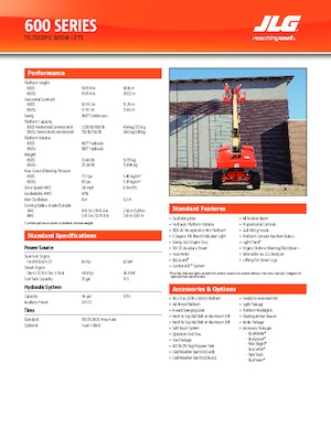 Kołowe teleskopowe platformy robocze JLG 600SJ