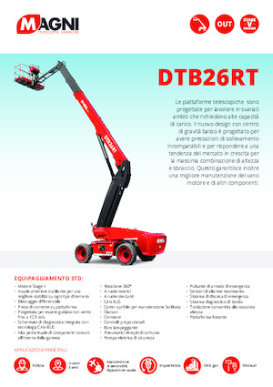 Kołowe teleskopowe platformy robocze MAGNI DTB26RT