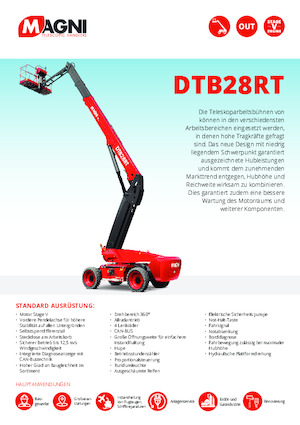 Kołowe teleskopowe platformy robocze MAGNI DTB28RT