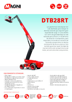 Kołowe teleskopowe platformy robocze MAGNI DTB28RT