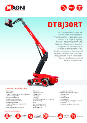 Kołowe teleskopowe platformy robocze MAGNI DTBJ30RT