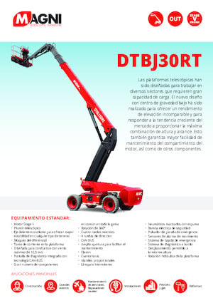 Kołowe teleskopowe platformy robocze MAGNI DTBJ30RT