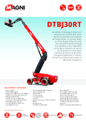 Kołowe teleskopowe platformy robocze MAGNI DTBJ30RT