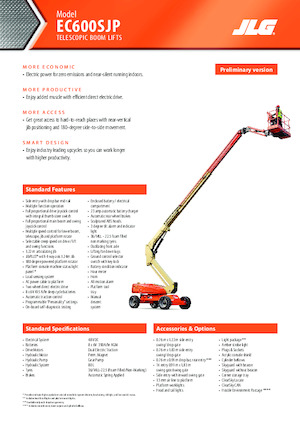 Kołowe teleskopowe platformy robocze JLG EC600SJP