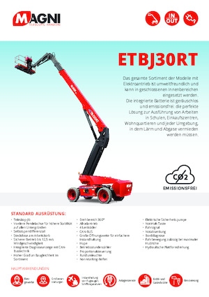 Kołowe teleskopowe platformy robocze MAGNI ETBJ30RT