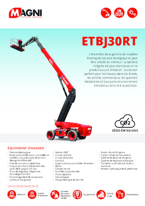 Kołowe teleskopowe platformy robocze MAGNI ETBJ30RT