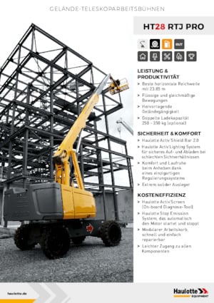 Kołowe teleskopowe platformy robocze Haulotte HT28 RTJ PRO