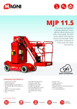 Kołowe teleskopowe platformy robocze MAGNI MJP11.5