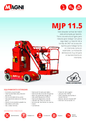 Kołowe teleskopowe platformy robocze MAGNI MJP11.5