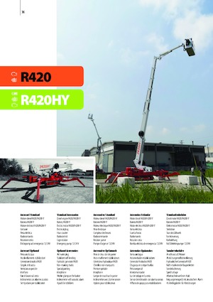 Gąsienicowe platformy teleskopowe Easy Lift R420WHY 