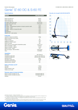 Kołowe teleskopowe platformy robocze Genie S-60 FE