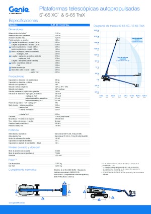 Kołowe teleskopowe platformy robocze Genie S-65 XC