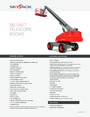 Kołowe teleskopowe platformy robocze Skyjack SJ 66 T