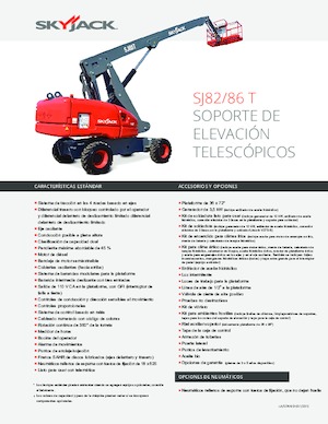 Kołowe teleskopowe platformy robocze Skyjack SJ 82 T