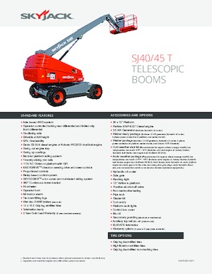 Kołowe teleskopowe platformy robocze Skyjack SJ 45 T+