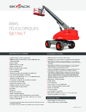 Kołowe teleskopowe platformy robocze Skyjack SJ 61 T