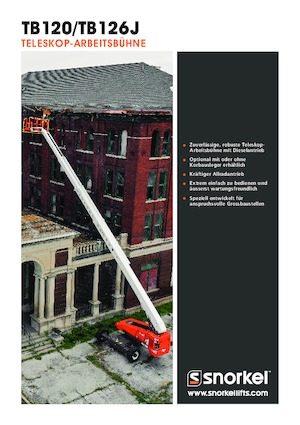 Kołowe teleskopowe platformy robocze Snorkel TB126J