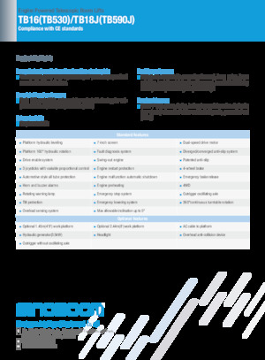 Kołowe teleskopowe platformy robocze Sinoboom TB18J