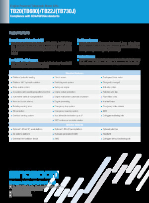 Kołowe teleskopowe platformy robocze Sinoboom TB22J