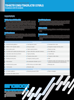 Kołowe teleskopowe platformy robocze Sinoboom TB42RJ 