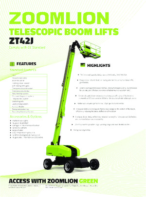 Kołowe teleskopowe platformy robocze Zoomlion ZT42J