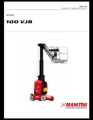 Kołowe platformy robocze z masztem pionowym Manitou 100 VJR