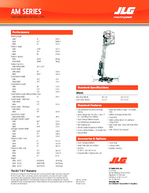 Kołowe platformy robocze z masztem pionowym JLG 38AM