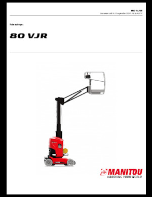Kołowe platformy robocze z masztem pionowym Manitou 80 VJR