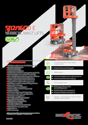 Kołowe platformy robocze z masztem pionowym Skyjack SJ 12 E