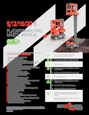 Kołowe platformy robocze z masztem pionowym Skyjack SJ 12 E